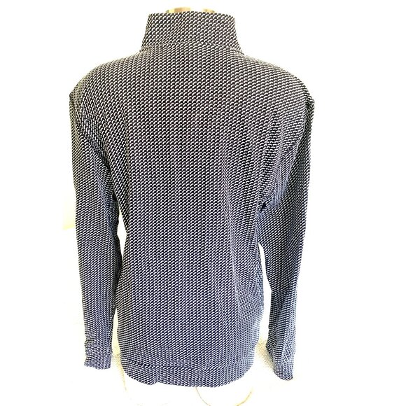 JERMYN & BOND Long Sleeve Mesh Pattern Men's Polo Shirt - Size M/M - Picture 5 of 9